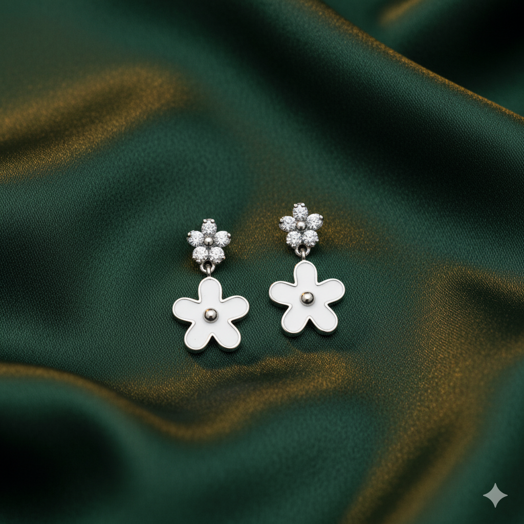 Blossom Crystal Petite Drop Earrings