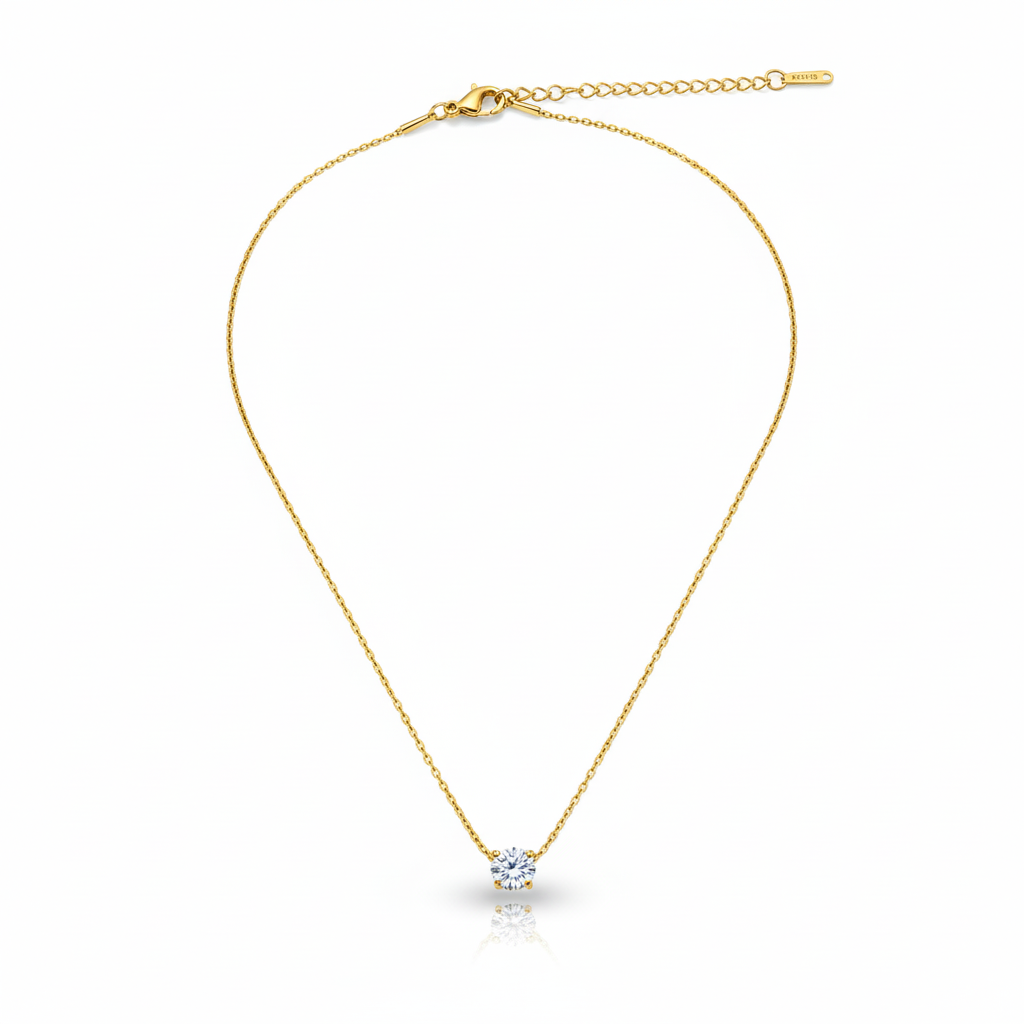 Aurora Solitaire Necklace