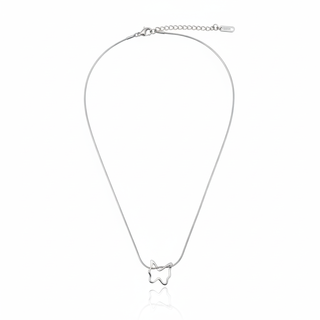 Butterfly Outline Necklace