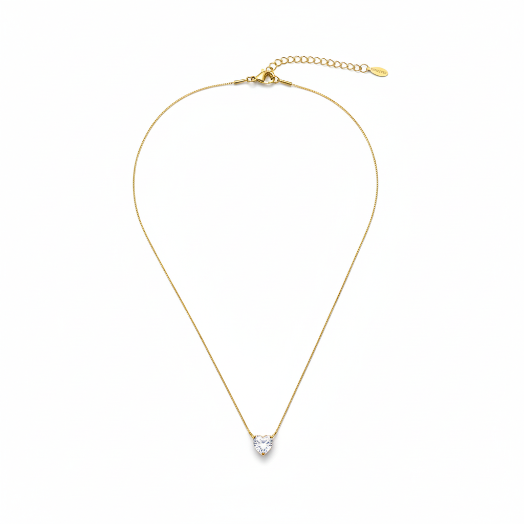 Crystal Heart Pendant Necklace