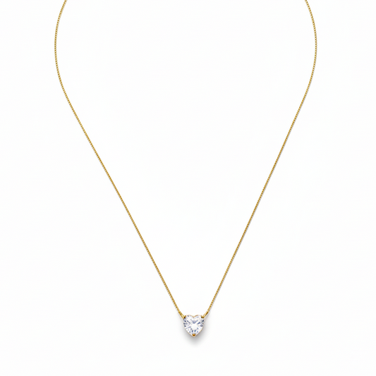 Crystal Heart Pendant Necklace