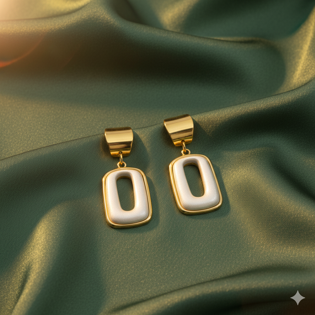 Luxe Geo Gold Statement Earrings