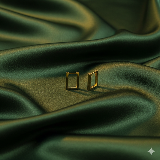 Minimalist Gold Rectangle Earrings